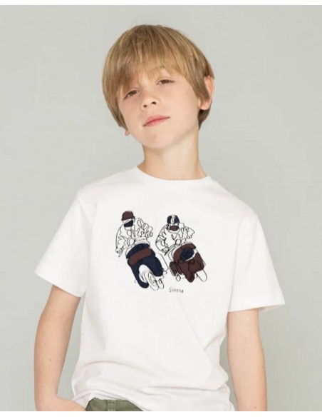CAMISETA VESPAS MARINO/GRANATE