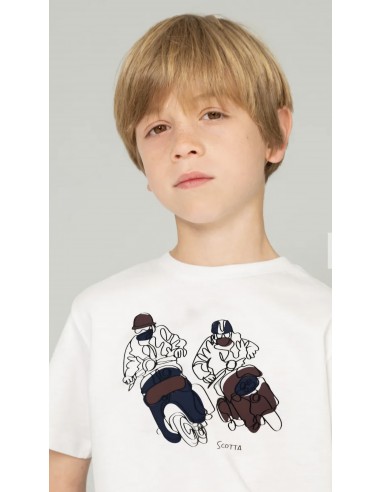 CAMISETA VESPAS MARINO/GRANATE