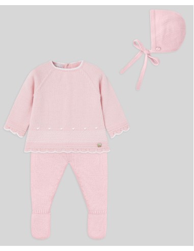 JUBON+POLAINA+CAPOTA ROSA TIZA 