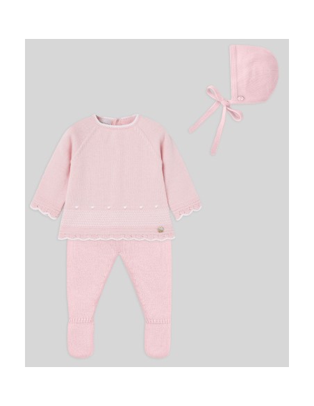 JUBON+POLAINA+CAPOTA ROSA TIZA 