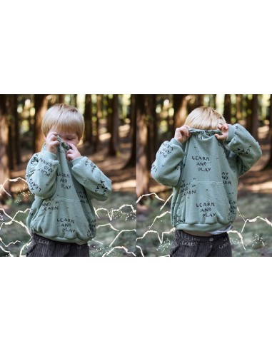 SUDADERA CAPUCHA VERDE/NEGRO