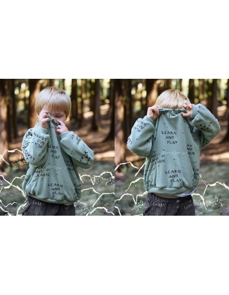 SUDADERA CAPUCHA VERDE/NEGRO