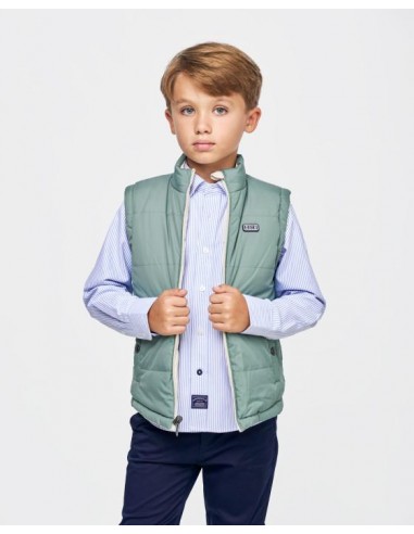 CHALECO REVERSIBLE BEIG Y VERDE