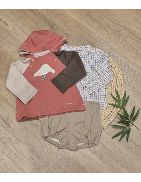 CAMISA CUADROS GRANATE BB