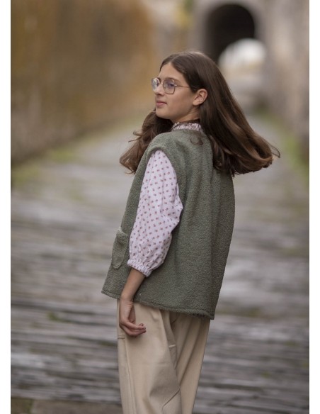 CHALECO BORREGUILLO VERDE