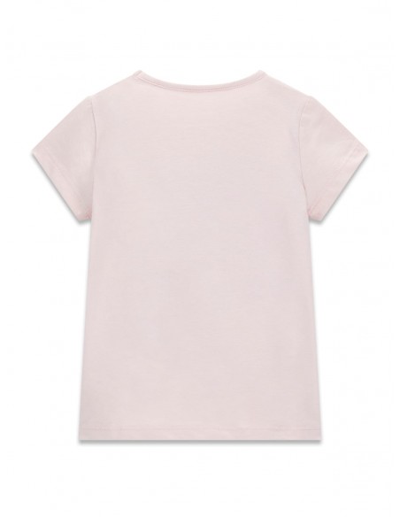 CAMISETA ROSA OSO Y LOGO GLITTER
