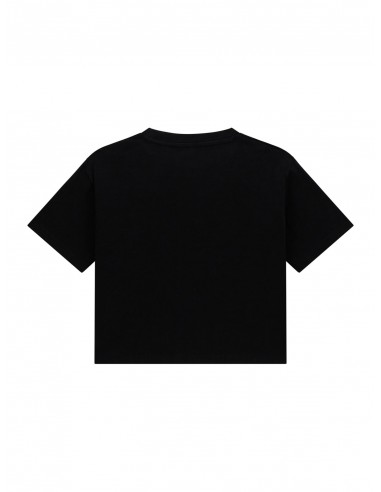 CAMISETA NEGRA CON LOGO PIEDRITAS