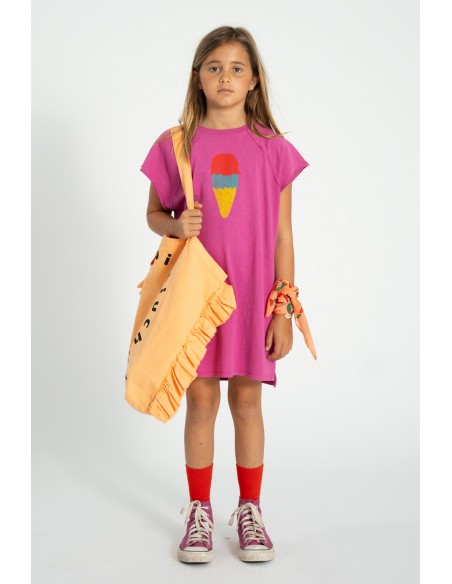 VESTIDO FUCSIA CON HELADO
