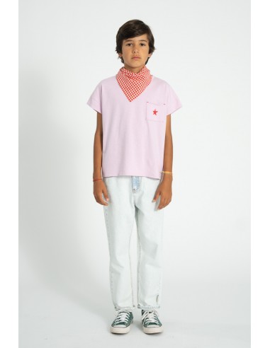 CAMISETA LILA BOLSILLO A