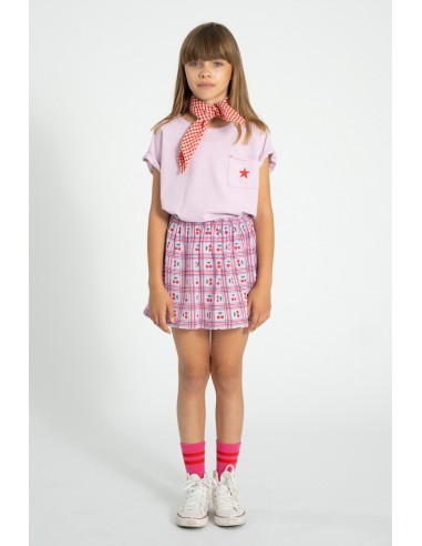 CAMISETA LILA BOLSILLO A