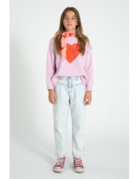 SUDADERA LILA/CORAZON