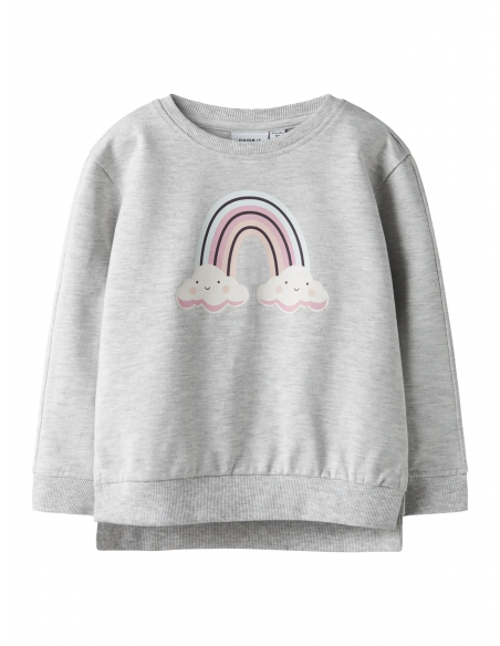 SUDADERA GRIS ARCO IRIS