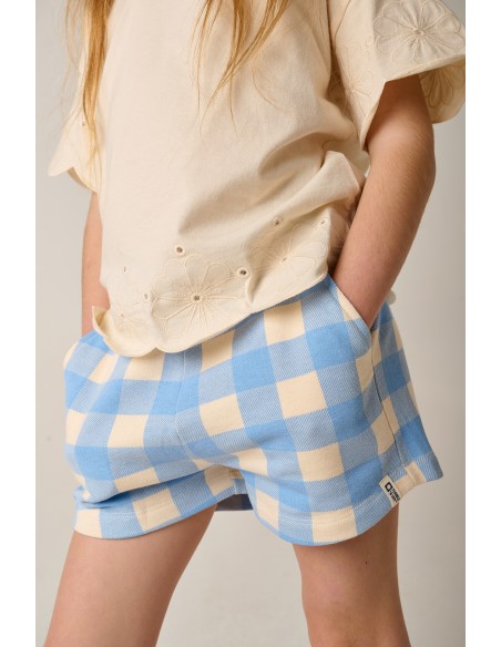 SHORT CUADROTES AZUL 