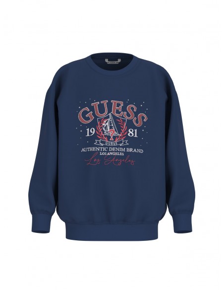 SUDADERA MARINO CON LOGO ROJO