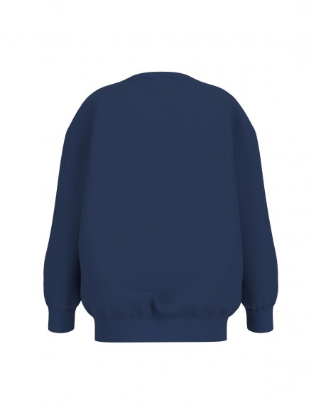 SUDADERA MARINO CON LOGO ROJO