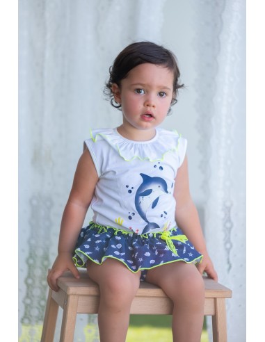 CAMISETA DELFIN+BRAGUITA MARINERA