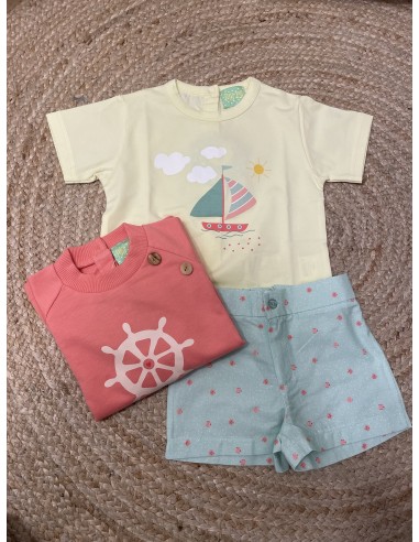 CAMISETA+PANTALON VERDE PECES