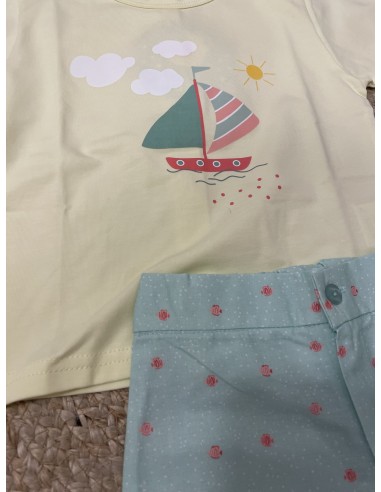 CAMISETA+PANTALON VERDE PECES
