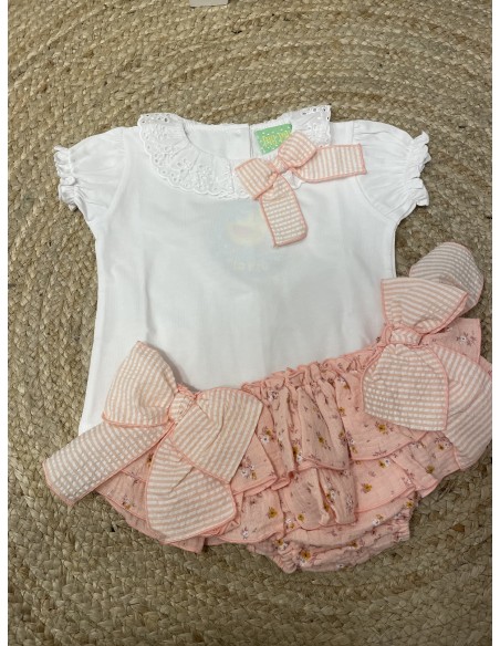 CAMISETA+BRAGUITA BAMBULA FLORES