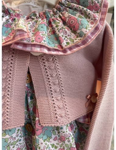 CHAQUETA HILO ROSA PASTEL