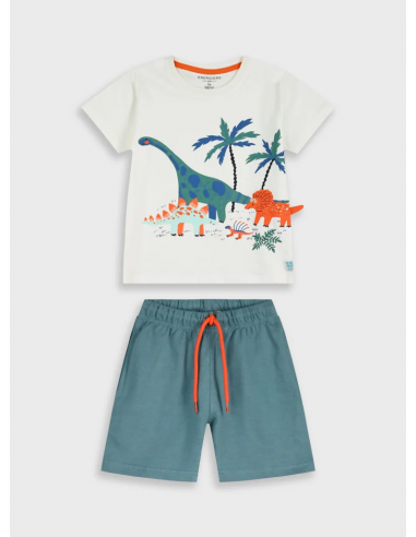 CAMISETA DINOS+BERMUDA AZUL