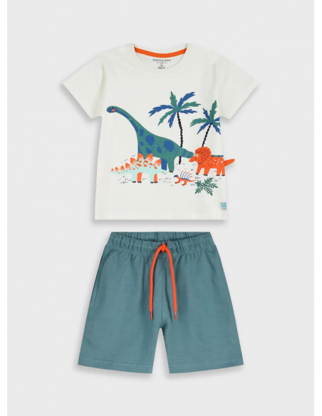 CAMISETA DINOS+BERMUDA AZUL