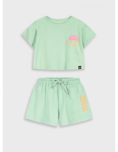 CAMISETA+SHORT DELFIN VERDE AGUA