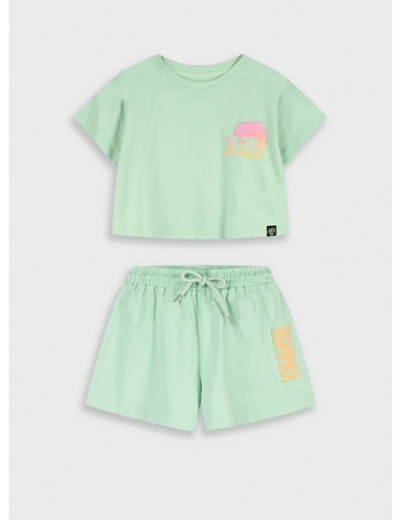CAMISETA+SHORT DELFIN VERDE AGUA