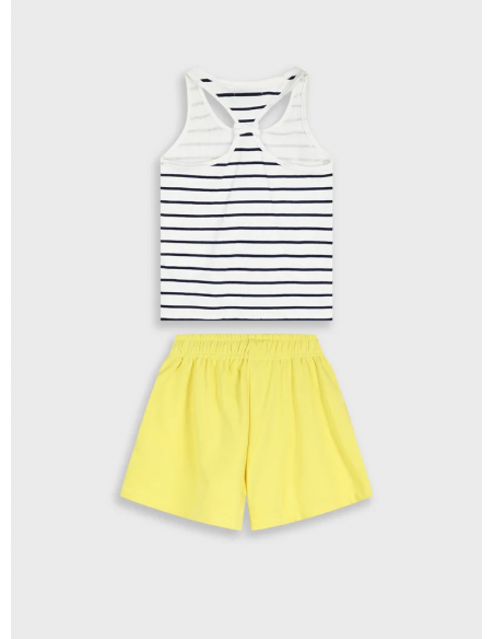 TOP RAYAS+BERMUDA AMARILLA