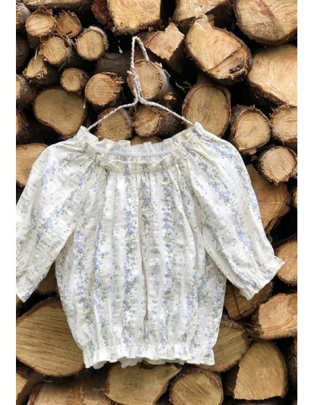 BLUSA FLORES AZUL