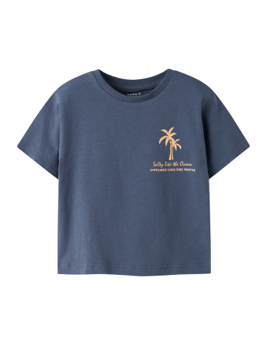 CAMISETA  AZUL PALMERA