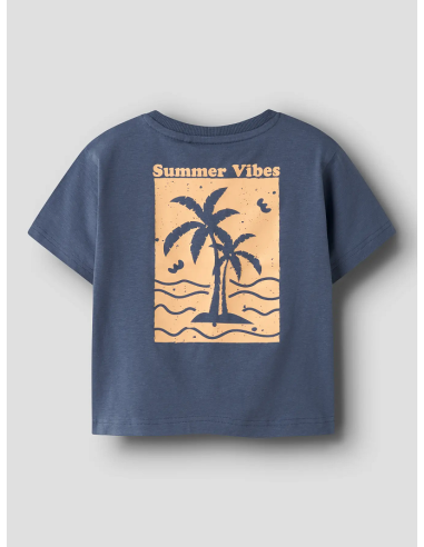 CAMISETA  AZUL PALMERA