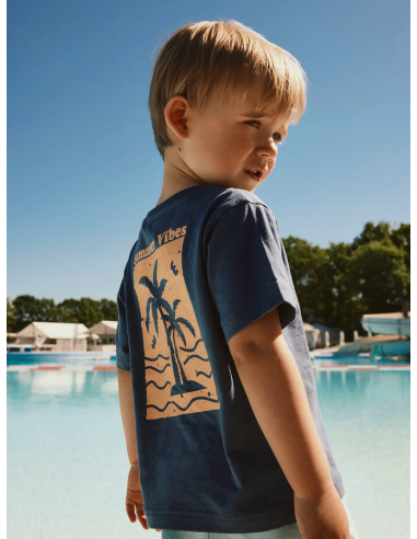 CAMISETA  AZUL PALMERA