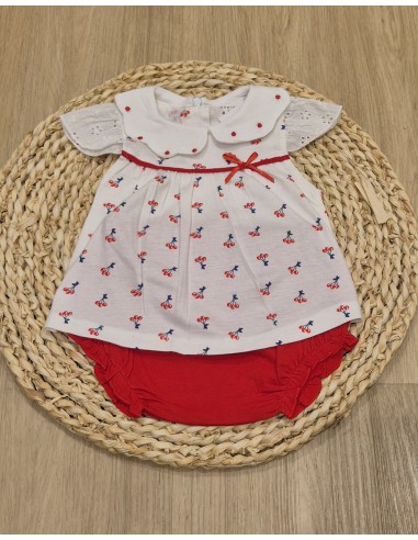 BLUSA CEREZAS+RANITA ROJA