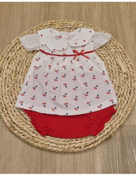 BLUSA CEREZAS+RANITA ROJA