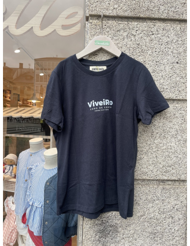CAMISETA  AZUL MARINO/CELESTE ADULTO