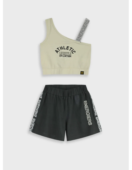 TOP BEIG+SHORT NEGRO0
