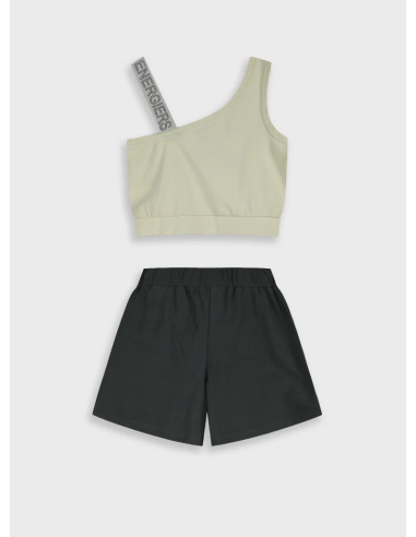 TOP BEIG+SHORT NEGRO0