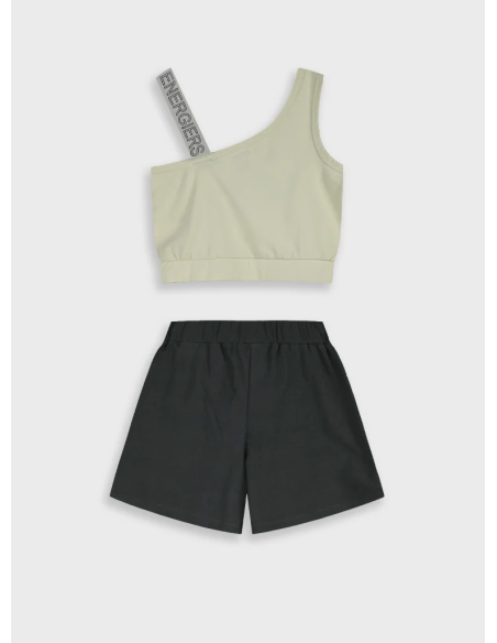 TOP BEIG+SHORT NEGRO0