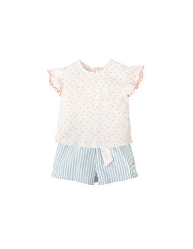 CAMISETA+SHORT ESTRELLAS FLUOR
