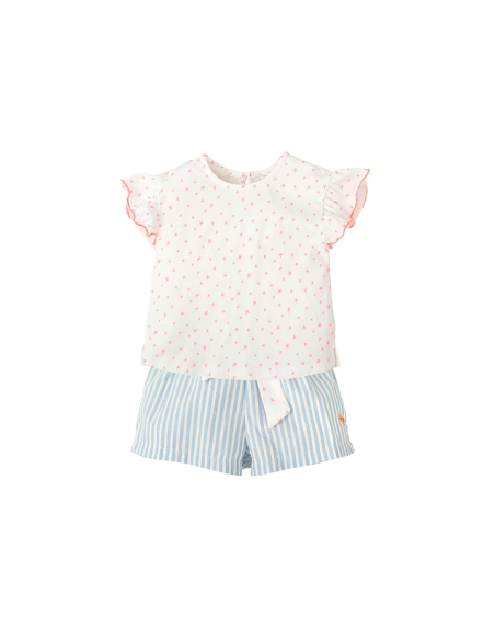 CAMISETA+SHORT ESTRELLAS FLUOR