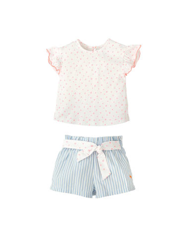 CAMISETA+SHORT ESTRELLAS FLUOR