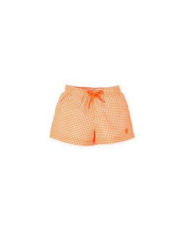 BAÑADOR VICHY NARANJA