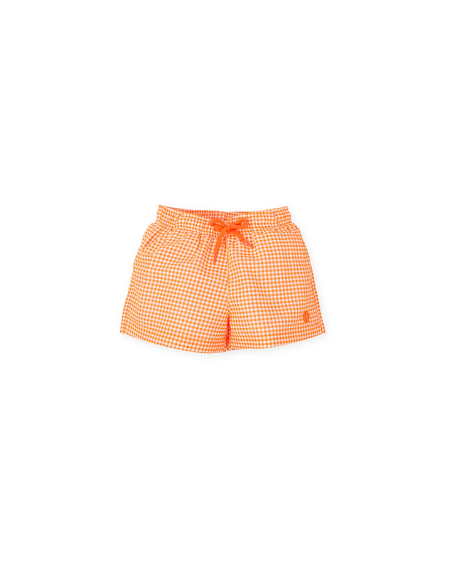 BAÑADOR VICHY NARANJA