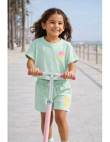 CAMISETA+SHORT DELFIN VERDE AGUA