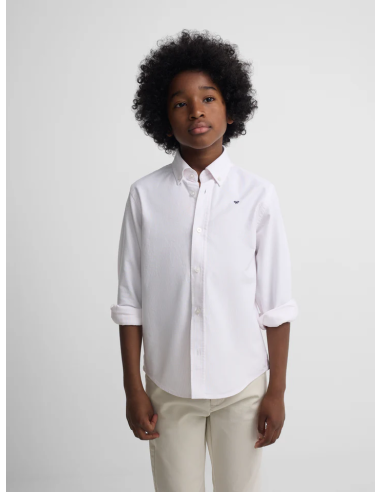 CAMISA OXFOR RAYAS ROSAS