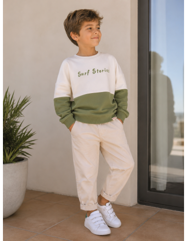 SUDADERA SURF STORIES VERDE 
