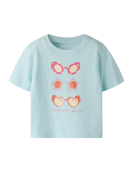 CAMISETA  AZUL GAFAS