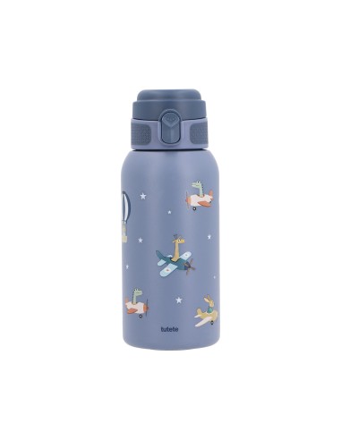 BOTELLA DE ACERO TERMICA PLANES AZUL