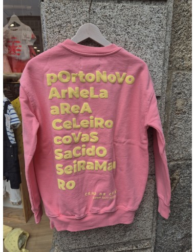 SUDADERA VIVEIRO EN ROSA FLUOR/ AMRILLO 